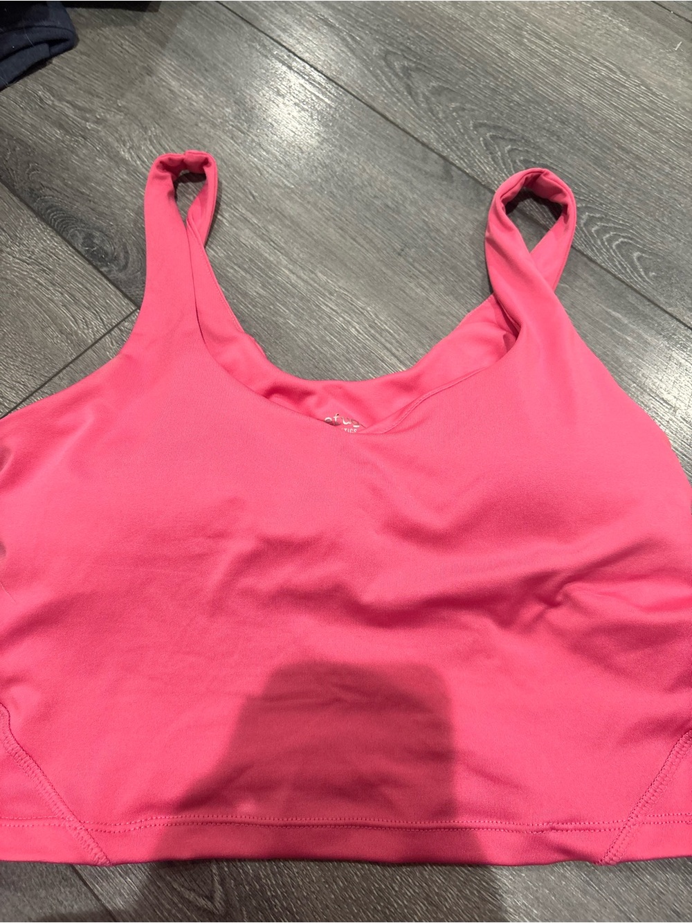 refuge Hot Pink Athletic Crop Tank